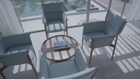 Chair set rotation Video stock 287968130