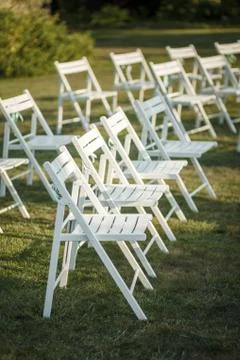 Chair setting for Wedding Stock Photos