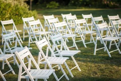 Chair setting for Wedding Stock Photos