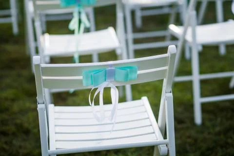 Chair setting for Wedding Stock Photos