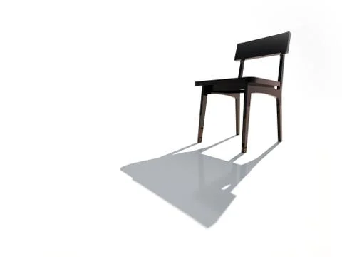 Chair with shadow concept isolated Stock Illustration
