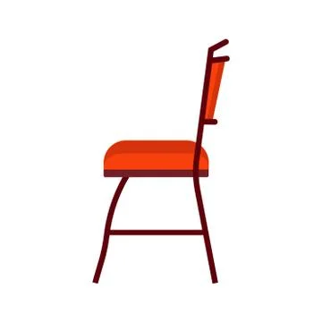 Chair side vie vector icon fruniture illustration isolated white. Interior se イラスト素材