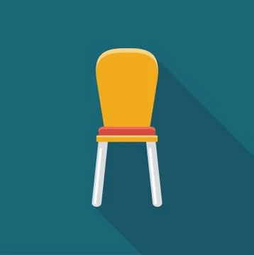 Chair. Simple flat vector icon Stock Illustration