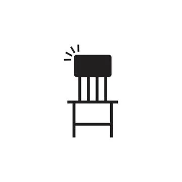 Chair simple geometric symbol vector Stock Illustration