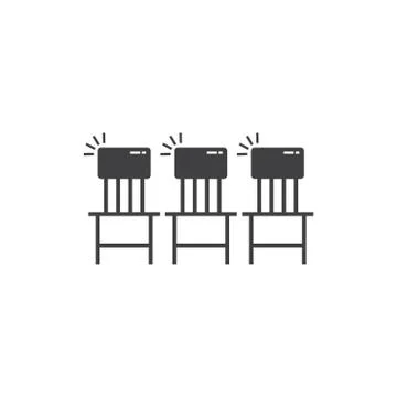 Chair simple geometric symbol vector Illustrazione stock