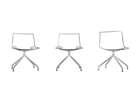 Chair sketch Illustrazione stock