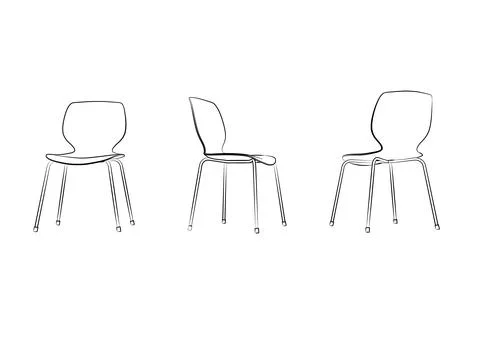 Chair sketch Illustrazione stock