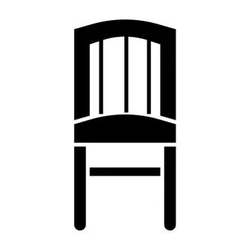 Chair solid icon. Stool vector illustration isolated on white. Armchair glyph Stock Illustration