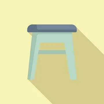 Chair space icon flat vector. Park plan above Ilustración de archivo