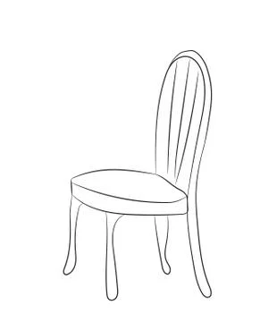 Chair stands, lines, vector Stock-Illustration