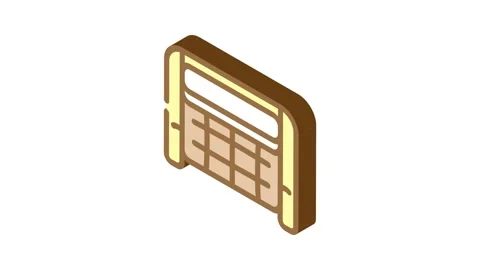 Chair top view isometric icon animation Stock Footage 327289982