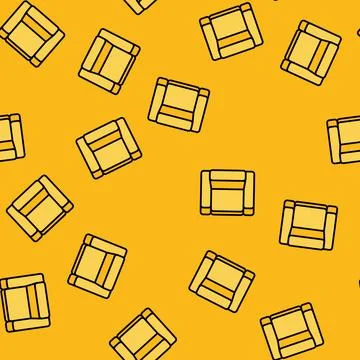 Chair top view vector seamless pattern Illustrazione stock