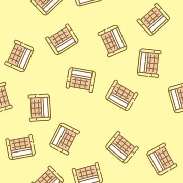 Chair top view vector seamless pattern イラスト素材