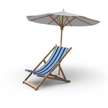 Chair &amp; umbrella Stock Illustration