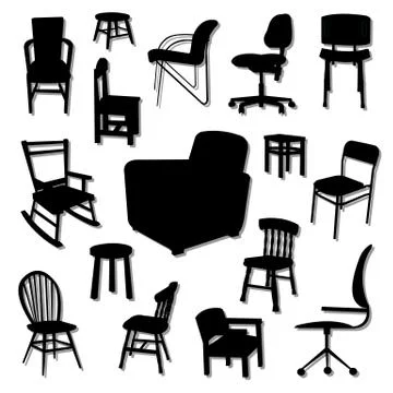 Chair Vectors Sets Illustration