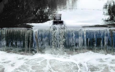 Chair at the waterfall Stock Photos