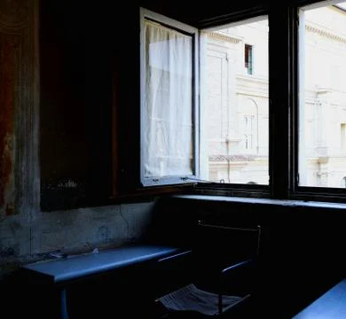 Chair by the window 库存照片