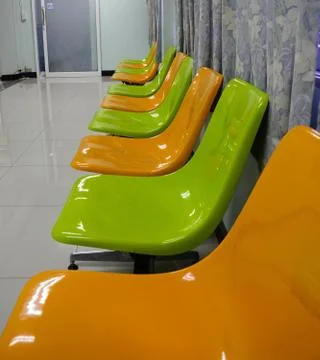 Chair, yellow and green. Stock Photos