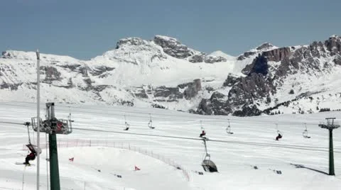 Chairlifts Stock Footage 10842894