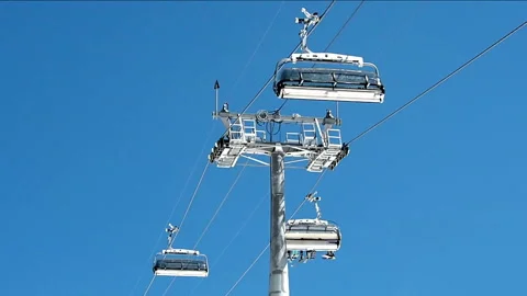 Chairlifts Stock Footage 124381027