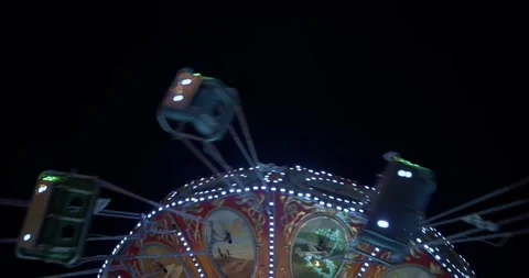 Chairoplane close up Stock Footage 221846557