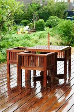 Chairs and table Stock Photos