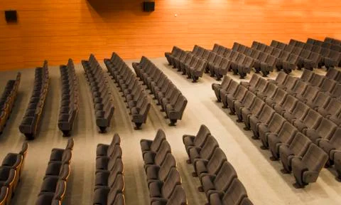 Chairs of an auditorium Stock Photos
