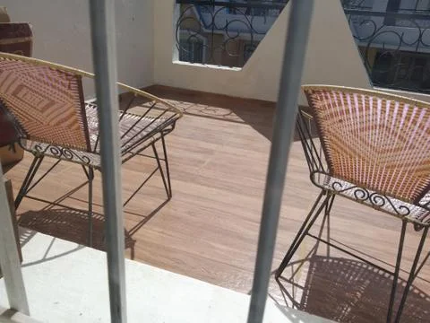 The chairs in the balcony Foto stock