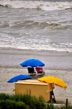 Chairs on the beach Fotos Stock