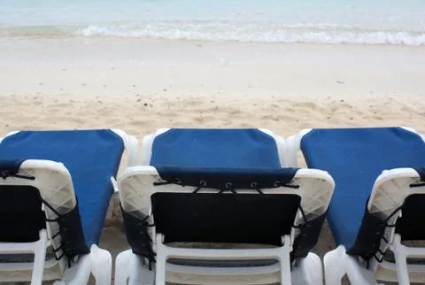 Chairs on the Beach Stock Photos