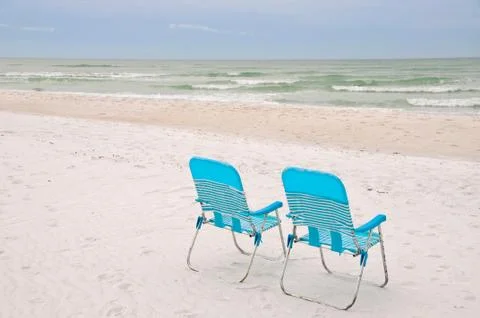 Chairs on the Beach Stock Photos