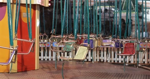 Chairs of a chain carousel Stock-Footage 121975978
