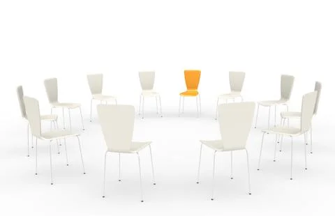 Chairs in a circle Stock Illustration