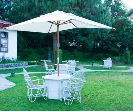 Chairs in the garden Stock Photos