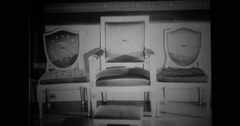 Chairs inside the White House Stock Footage 43490537