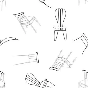 Chairs pattern Иллюстрация