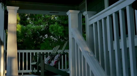 Chairs in porch 스톡 동영상 42045435