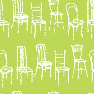 Chairs seamless pattern Stock Illustration