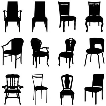 Chairs set Stock Illustration