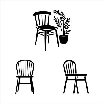 Chairs silhouette Stock Illustration