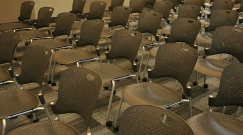 Chairs in a small auditorium Stock Footage 11240095