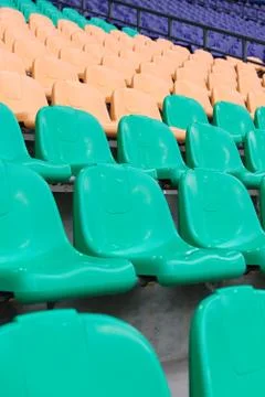 Chairs in stadium Stock Photos