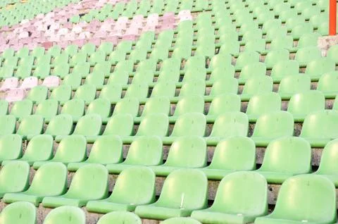 Chairs in stadium Stock Photos
