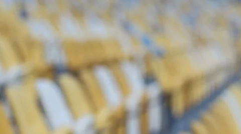 Chairs at the stadium soft focus Stock Footage 56870431