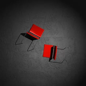 Chairs stretched out on the floor Stock Illustration