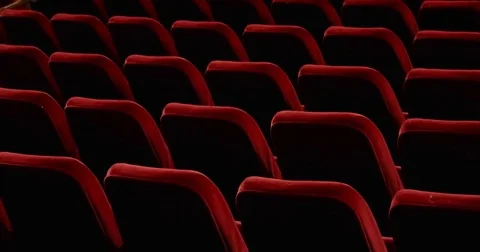 Chairs on theater, cinema Stock Footage 73549873