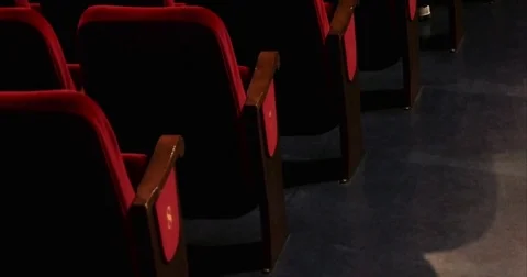 Chairs on theater, cinema Stock Footage 73550307
