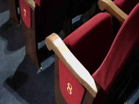 Chairs on theater, cinema Stock Footage 73550791