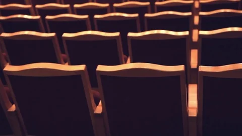Chairs in the theater Stock Footage 72729881