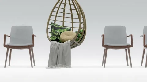 Chairs - theme freedom of expression, think differently or innovation Stock Footage 160114010